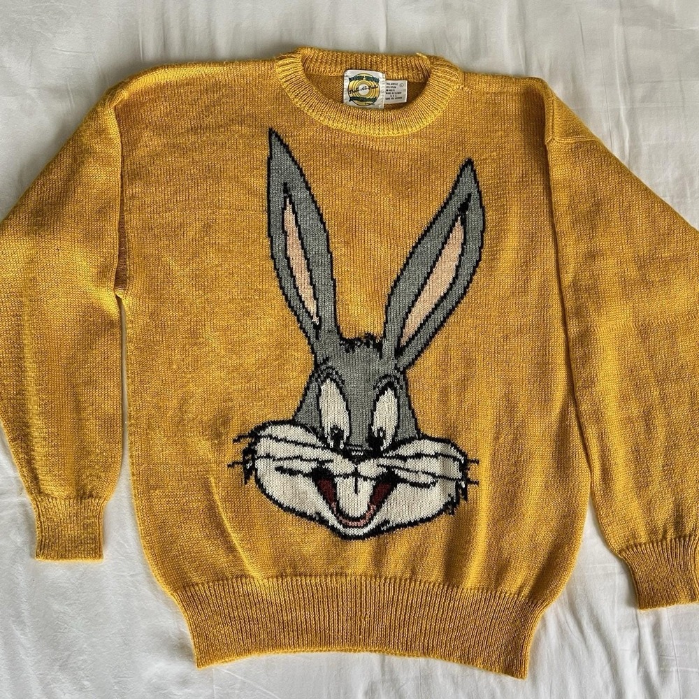 Vintage 80's Bugs Bunny Looney Tunes Crewneck Sweater Large